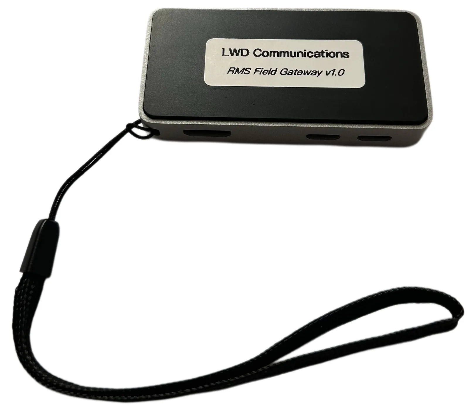RMS Field Gateway v1.0 unit with lanyard